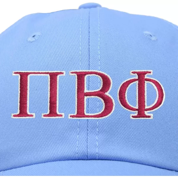 DALIX Pi Beta Phi Greek Letters Hat Womens Embroidered Baseball Cap