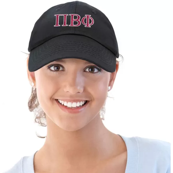 DALIX Pi Beta Phi Greek Letters Hat Womens Embroidered Baseball Cap