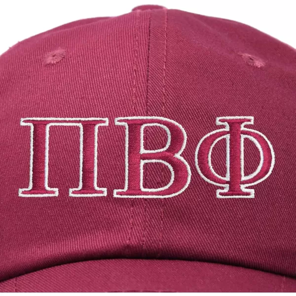 DALIX Pi Beta Phi Greek Letters Hat Womens Embroidered Baseball Cap