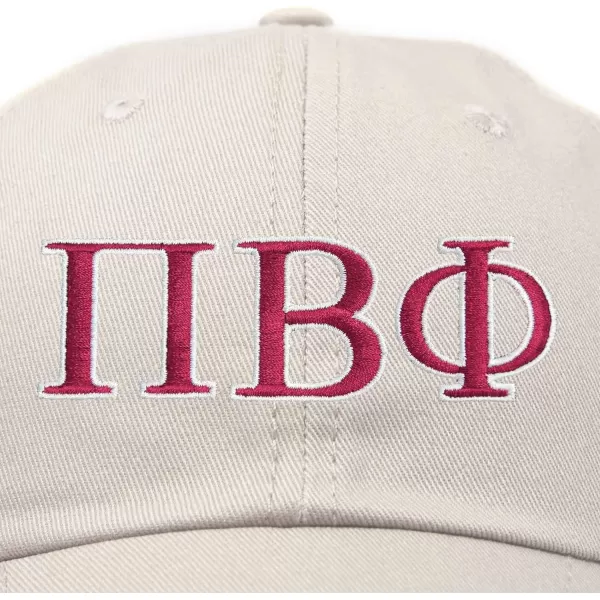 DALIX Pi Beta Phi Greek Letters Hat Womens Embroidered Baseball Cap