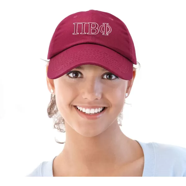 DALIX Pi Beta Phi Greek Letters Hat Womens Embroidered Baseball Cap