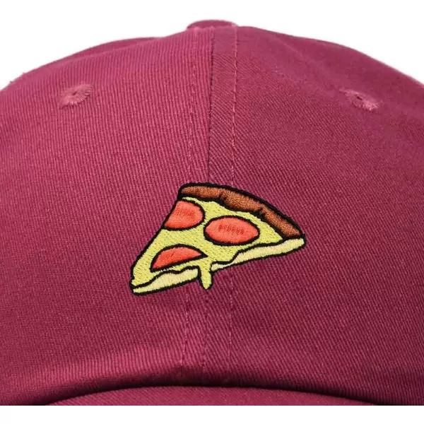 DALIX Pizza Slice Embroidered Dad Cap Cotton Baseball Hat Unisex
