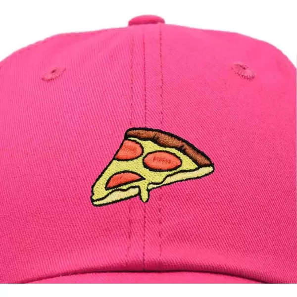 DALIX Pizza Slice Embroidered Dad Cap Cotton Baseball Hat Unisex