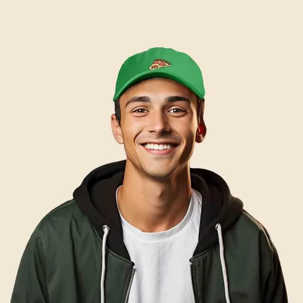DALIX Pizza Slice Embroidered Dad Cap Cotton Baseball Hat Unisex