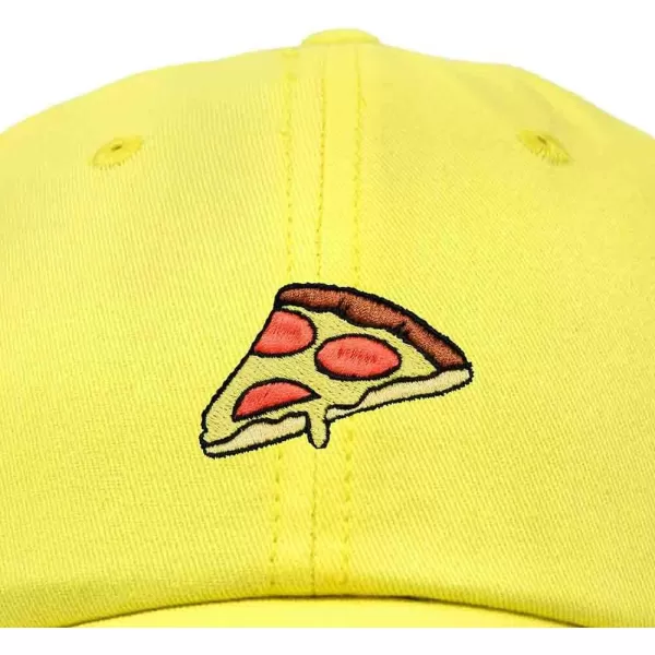 DALIX Pizza Slice Embroidered Dad Cap Cotton Baseball Hat Unisex