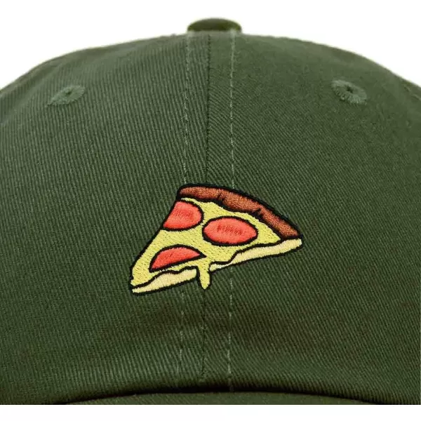 DALIX Pizza Slice Embroidered Dad Cap Cotton Baseball Hat Unisex