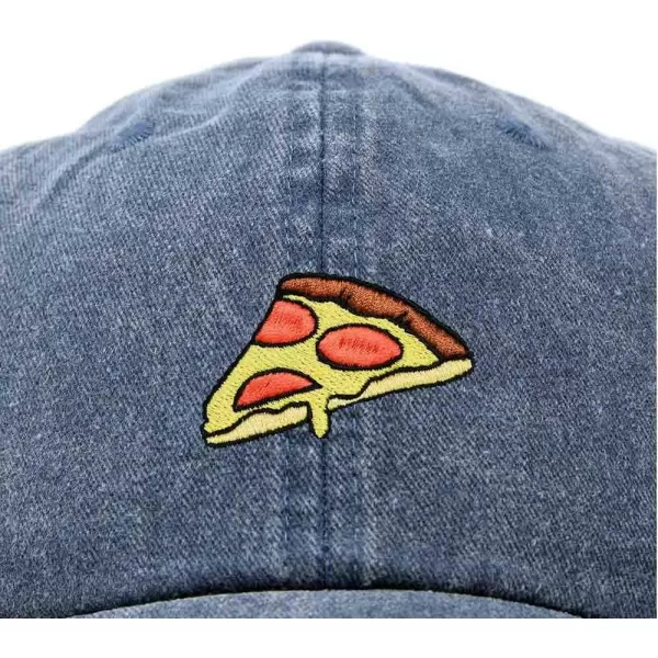 DALIX Pizza Slice Embroidered Dad Cap Cotton Baseball Hat Unisex