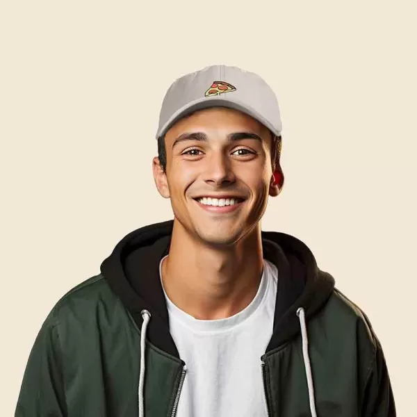 DALIX Pizza Slice Embroidered Dad Cap Cotton Baseball Hat Unisex