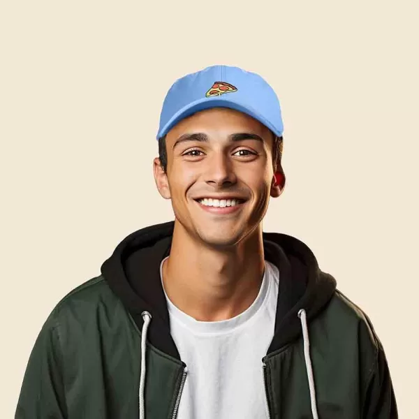 DALIX Pizza Slice Embroidered Dad Cap Cotton Baseball Hat Unisex