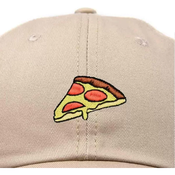 DALIX Pizza Slice Embroidered Dad Cap Cotton Baseball Hat Unisex