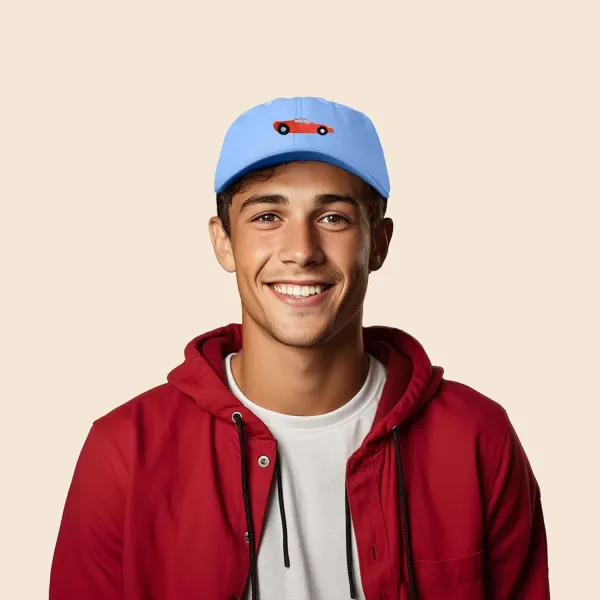 DALIX Race Car Hats Dad Hat Baseball Cap Embroidered Custom Cotton Caps