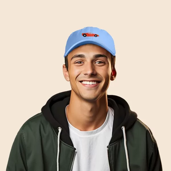 DALIX Race Car Hats Dad Hat Baseball Cap Embroidered Custom Cotton Caps