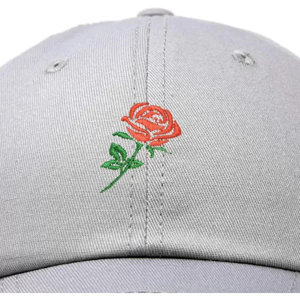 DALIX Red Rose Hat Premium Embroidered Baseball Cap Womens
