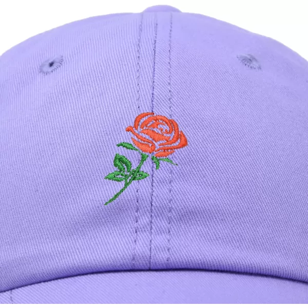 DALIX Red Rose Hat Premium Embroidered Baseball Cap Womens