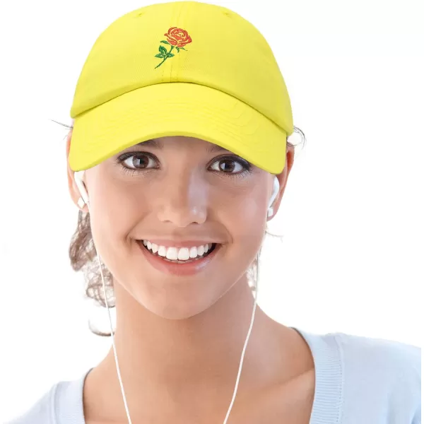 DALIX Red Rose Hat Premium Embroidered Baseball Cap Womens