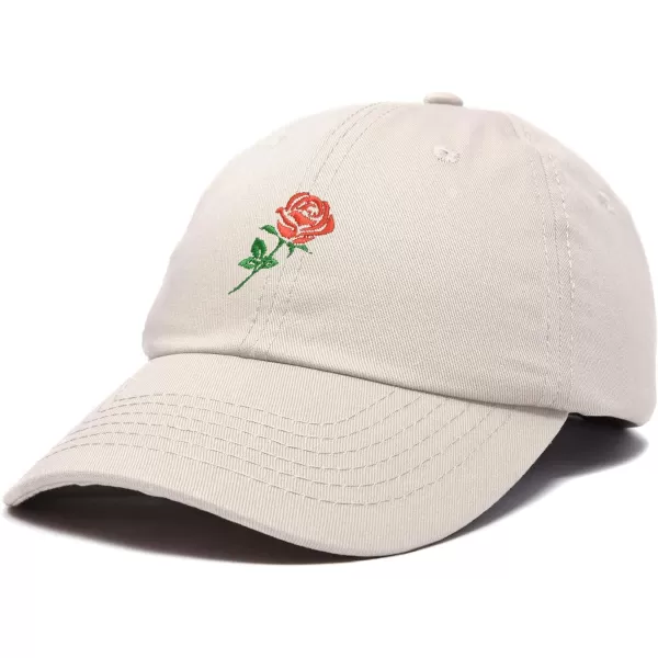 DALIX Red Rose Hat Premium Embroidered Baseball Cap Womens