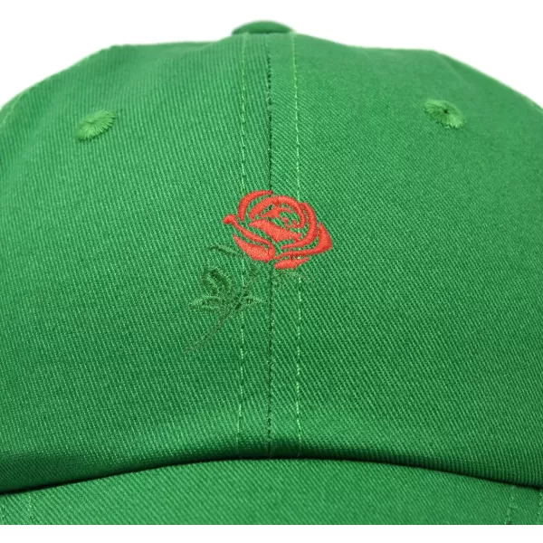 DALIX Red Rose Hat Premium Embroidered Baseball Cap Womens