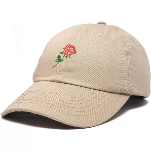 DALIX Red Rose Hat Premium Embroidered Baseball Cap Womens
