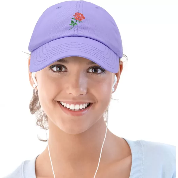 DALIX Red Rose Hat Premium Embroidered Baseball Cap Womens
