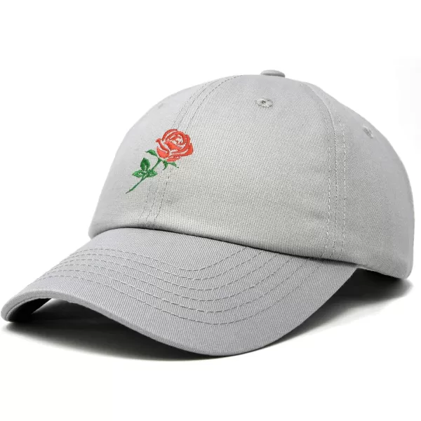 DALIX Red Rose Hat Premium Embroidered Baseball Cap Womens