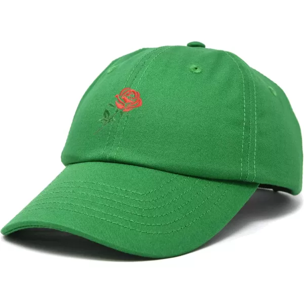 DALIX Red Rose Hat Premium Embroidered Baseball Cap Womens