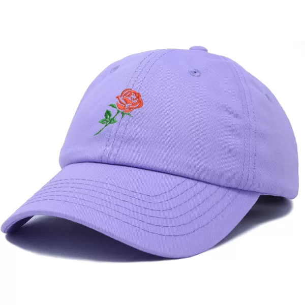 DALIX Red Rose Hat Premium Embroidered Baseball Cap Womens