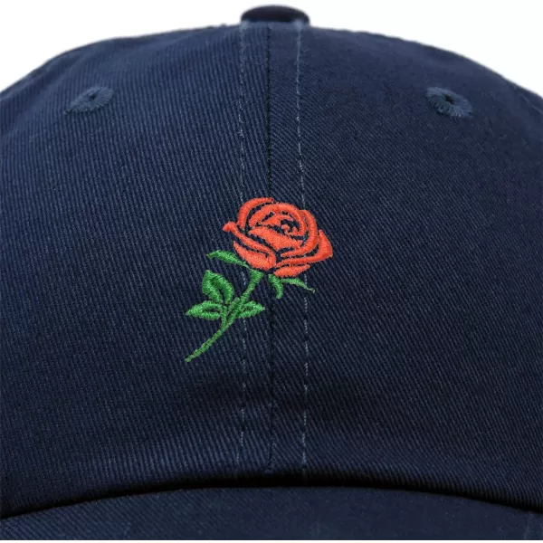 DALIX Red Rose Hat Premium Embroidered Baseball Cap Womens