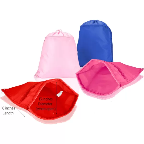 DALIX Small Gym Bag Drawstring Bag Men Women Assorted Colors 10 PACK