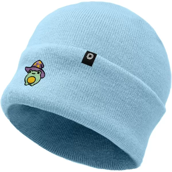 DALIX Sorcerer Frog Embroidered Beanie Hat Knit Cap Cold Weather Womens