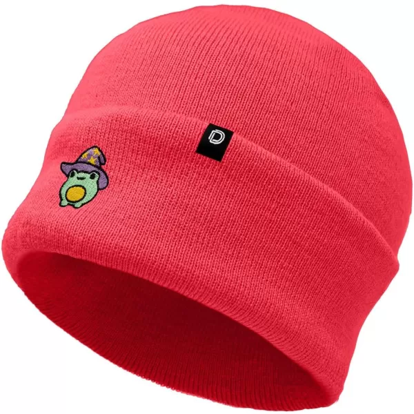 DALIX Sorcerer Frog Embroidered Beanie Hat Knit Cap Cold Weather Womens