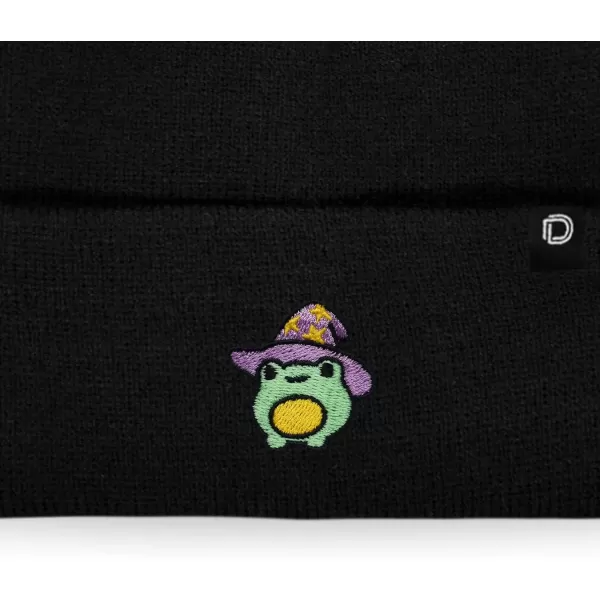 DALIX Sorcerer Frog Embroidered Beanie Hat Knit Cap Cold Weather Womens