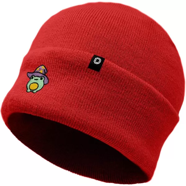 DALIX Sorcerer Frog Embroidered Beanie Hat Knit Cap Cold Weather Womens