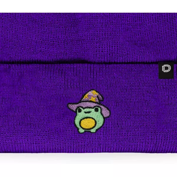 DALIX Sorcerer Frog Embroidered Beanie Hat Knit Cap Cold Weather Womens