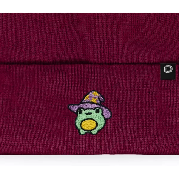 DALIX Sorcerer Frog Embroidered Beanie Hat Knit Cap Cold Weather Womens