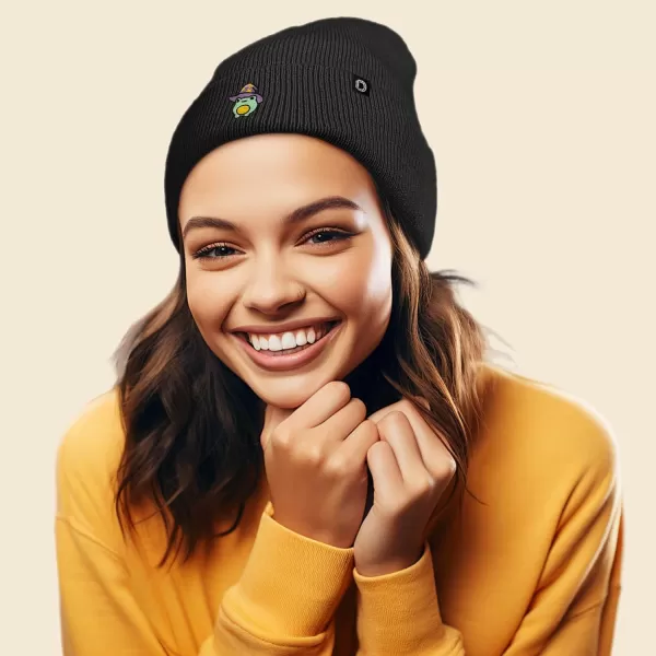 DALIX Sorcerer Frog Embroidered Beanie Hat Knit Cap Cold Weather Womens