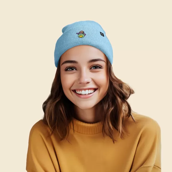 DALIX Sorcerer Frog Embroidered Beanie Hat Knit Cap Cold Weather Womens