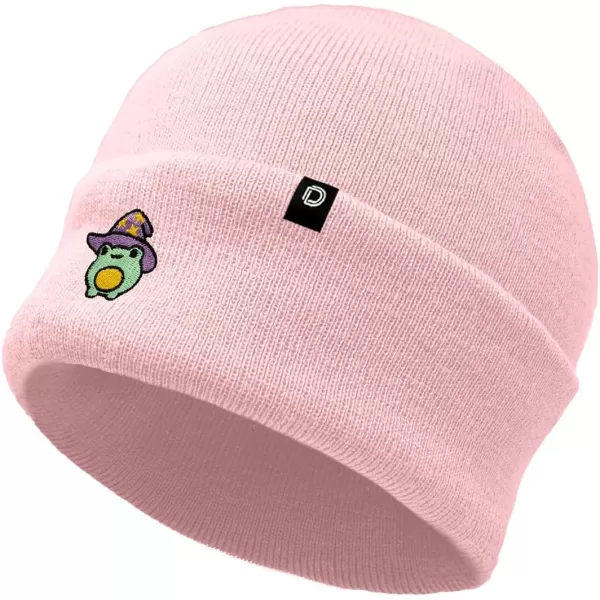 DALIX Sorcerer Frog Embroidered Beanie Hat Knit Cap Cold Weather Womens