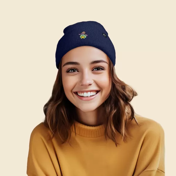 DALIX Sorcerer Frog Embroidered Beanie Hat Knit Cap Cold Weather Womens