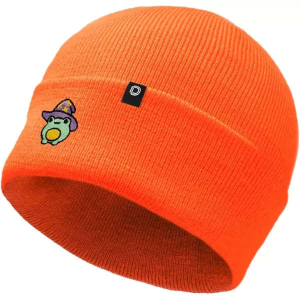 DALIX Sorcerer Frog Embroidered Beanie Hat Knit Cap Cold Weather Womens