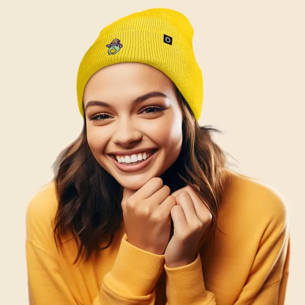 DALIX Sorcerer Frog Embroidered Beanie Hat Knit Cap Cold Weather Womens