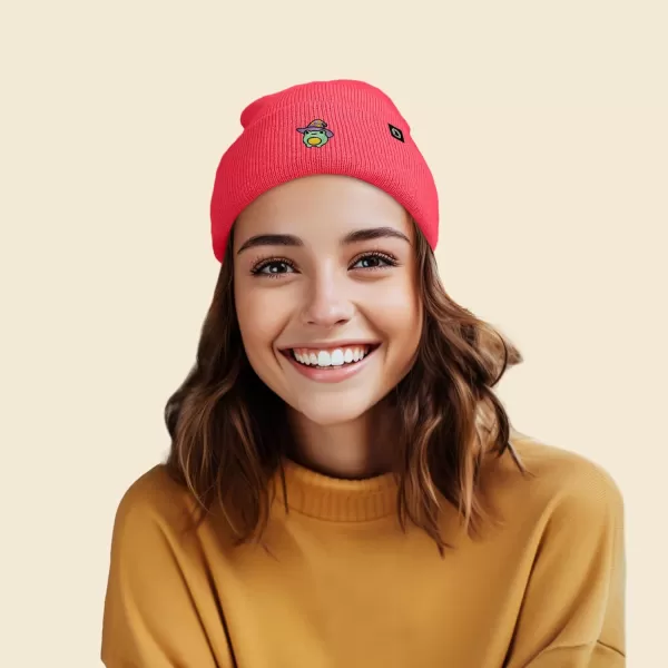 DALIX Sorcerer Frog Embroidered Beanie Hat Knit Cap Cold Weather Womens