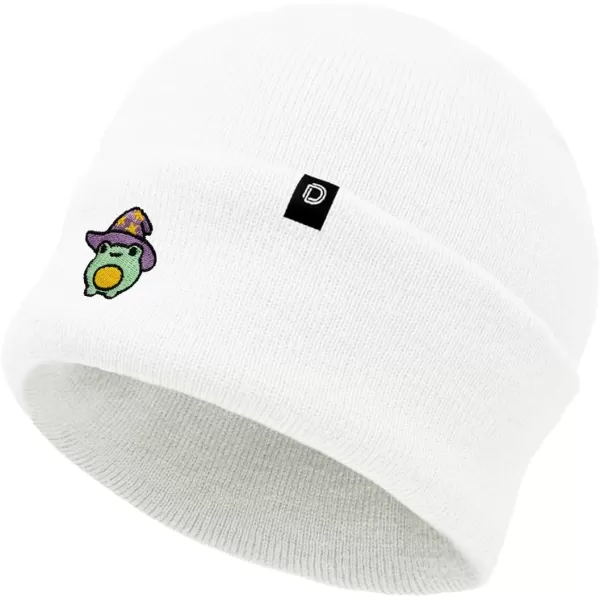 DALIX Sorcerer Frog Embroidered Beanie Hat Knit Cap Cold Weather Womens