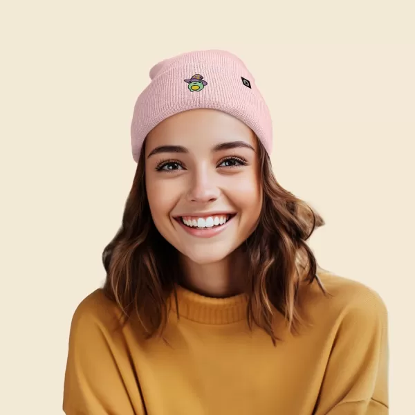 DALIX Sorcerer Frog Embroidered Beanie Hat Knit Cap Cold Weather Womens