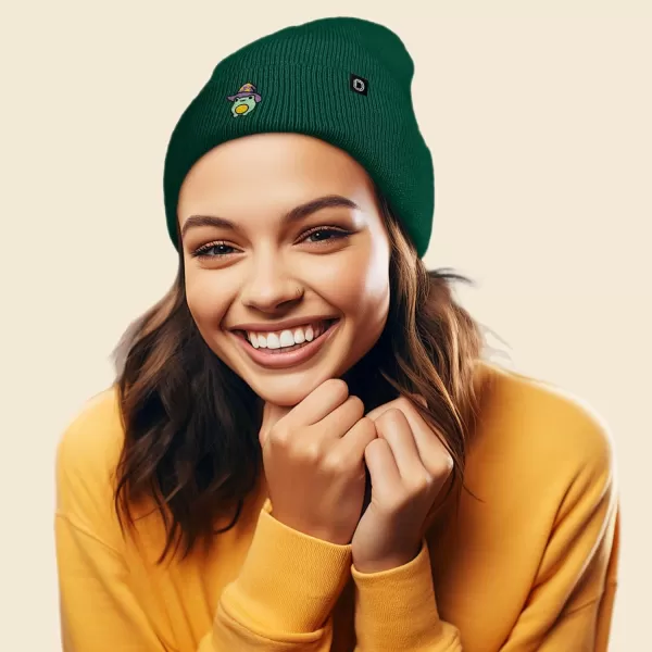 DALIX Sorcerer Frog Embroidered Beanie Hat Knit Cap Cold Weather Womens