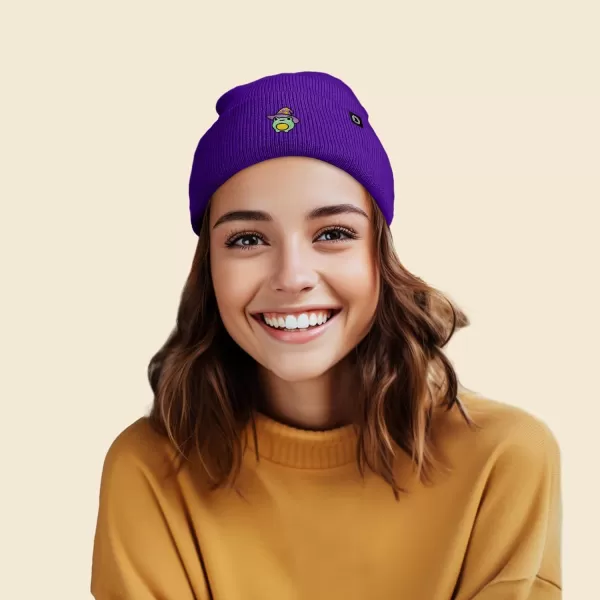 DALIX Sorcerer Frog Embroidered Beanie Hat Knit Cap Cold Weather Womens