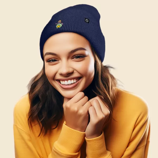 DALIX Sorcerer Frog Embroidered Beanie Hat Knit Cap Cold Weather Womens