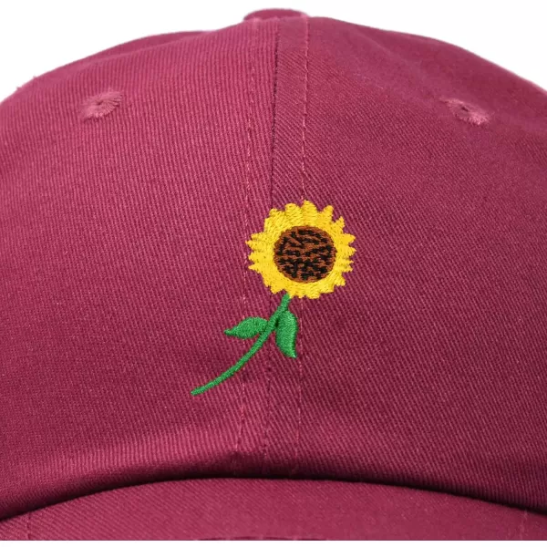 DALIX Sunflower Hat Womens Floral Baseball Cap