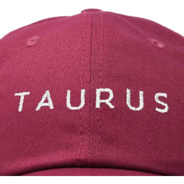 DALIX Taurus Dad Hat Embroidered Zodiac Astrology Cotton Baseball Cap
