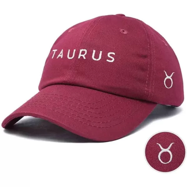 DALIX Taurus Dad Hat Embroidered Zodiac Astrology Cotton Baseball Cap