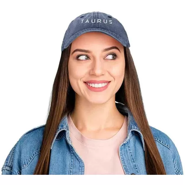 DALIX Taurus Dad Hat Embroidered Zodiac Astrology Cotton Baseball Cap